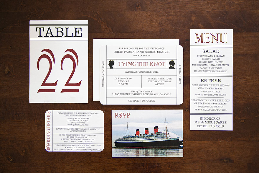 Queen Mary Wedding Invitation Collection