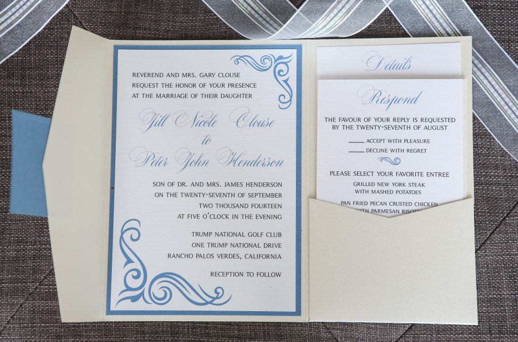 Classic Blue Swirl Invitation Collection